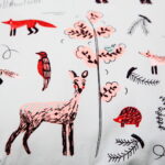 Obiekty z wystawy "Lekcja dizajnu" prezentującej polskie projekty tworzone z myślą o dzieciach. Pościel "Noc na polanie". Echa leśne. Cena 200zł / Marzena Mąkosa / Radio Kielce