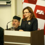 Inauguracja roku akademickiego na Politechnice Świętokrzyskiej. Przemawia Agata Wojtyszek - wojewoda świętokrzyski / Marzena Mąkosa / Radio Kielce