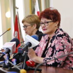 Konferencja prasowa zastępcy prezydenta Kielc Andrzeja Syguta poświęcona organizacji wyborów w mieście. Na zdjęciu: Barbara Obara - zastępca dyrektora Wydziału Spraw Obywatelskich i Działalności Gospodarczej w Urzędzie Miasta Kielce / Marzena Mąkosa / Radio Kielce