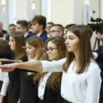 Inauguracja roku akademickiego na Uniwersytecie Jana Kochanowskiego w Kielcach. Ślubowanie studentów  / Marzena Mąkosa / Radio Kielce