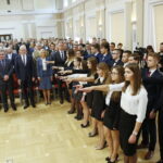 Inauguracja roku akademickiego na Uniwersytecie Jana Kochanowskiego w Kielcach. Ślubowanie studentów  / Marzena Mąkosa / Radio Kielce