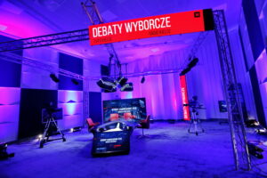 Studio przygotowane na Debaty Wyborcze / Marzena Mąkosa / Radio Kielce
