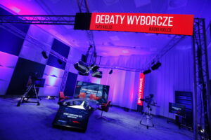 Studio przygotowane na Debaty Wyborcze / Marzena Mąkosa / Radio Kielce