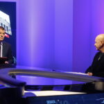 „Debaty o Kielcach”: Arkadiusz Jelonek i Artur Gierada. Na zdjęciu: Radosław Podsiadły - Radio Kielce i Arkadiusz Jelonek - kandydat na prezydenta Kielc / Marzena Mąkosa / Radio Kielce