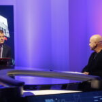 „Debaty o Kielcach”: Arkadiusz Jelonek i Artur Gierada. Na zdjęciu: Radosław Podsiadły - Radio Kielce i Arkadiusz Jelonek - kandydat na prezydenta Kielc / Marzena Mąkosa / Radio Kielce