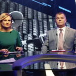 „Debaty o Kielcach”: Krzysztof Adamczyk i Artur Gierada. Na zdjęciu: Beata Oleś - TVP 3 Kielce i Radosław Podsiadły - Polskie Radio Kielce / Marzena Mąkosa / Radio Kielce