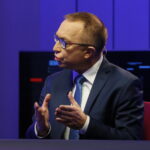 „Debaty o Kielcach”: Krzysztof Adamczyk i Artur Gierada. Na zdjęciu: Artur Gierada - poseł PO i kandydat na prezydenta Kielc / Marzena Mąkosa / Radio Kielce