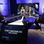 „Debaty o Kielcach”: Marcin Chłodnicki i  Artur Gierada. Na zdjęciu (od lewej): Marcin Chłodnicki - kandydat na prezydenta Kielc, Beata Oleś - TVP 3 Kielce, Radosław Podsiadły - Polskie Radio Kielce i Artur Gierada - poseł PO i kandydat na prezydenta Kielc / Marzena Mąkosa / Radio Kielce