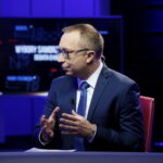 „Debaty o Kielcach”: Marcin Chłodnicki i  Artur Gierada. Na zdjęciu: Artur Gierada - poseł PO i kandydat na prezydenta Kielc / Marzena Mąkosa / Radio Kielce