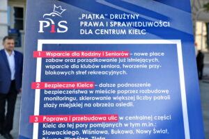 Konferencja PiS na kieleckim Rynku / Marzena Mąkosa / Radio Kielce