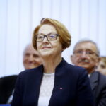 Konferencja w urzędzie wojewódzkim. Elżbieta Rafalska - minister rodziny, pracy i polityki społecznej wraz z wojewodą podsumowała ministerialne programy realizowane w województwie świętokrzyskim. Maria Zuba - poseł PiS / Marzena Mąkosa / Radio Kielce