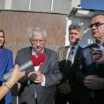 Konferencja prasowa PiS. Na zdjęciu (od lewej): Anna Krupka - poseł PiS, Krzysztof Lipiec - poseł PiS, Krzysztof Słoń - senator RP i Janusz Koza - sekretarz miasta Kielce / Marzena Mąkosa / Radio Kielce