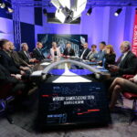 "Debaty o regionie" Radia Kielce i TVP 3 Kielce. Na zdjęciu (od lewej): Jan Cieślak - komitet wyborczy Wolni i Solidarni, Mateusz Iwan - komitet wyborczy wyborców Wolność w samorządzie, Artur Stefański - komitet wyborczy Partii Razem, Ryszard Białacki - reprezentujący komitet wyborczy SLD Lewica Razem, Janusz Koza - reprezentujący komitet wyborczy PiS, Beata Oleś - TVP3 Kielce, Paweł Solarz -Radio Kielce, Tomasz Szwarc - komitet wyborczy wyborców Bezpartyjni Samorządowcy, Danuta Papaj - komitet wyborczy wyborców Projekt Świętokrzyskie Bogdana Wenty, Grzegorz Gałuszka - komitet wyborczy Polskiego Stronnictwa Ludowego, Małgorzata Zamojska - komitet wyborczy Ruch Narodowy RP, Lucjan Pietrzczyk - komitet wyborczy Koalicja Obywatelska, Magdalena Fogiel - Litwinek - komitet wyborczy Kukiz'15 / Marzena Mąkosa / Radio Kielce