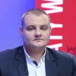 Radio Kielce i TVP3 Kielce. Debata o regionie. Kandydaci do sejmiku województwa świętokrzyskiego. Na zdjęciu: Tomasz Szwarc - komitet wyborczy wyborców Bezpartyjni Samorządowcy / Marzena Mąkosa / Radio Kielce