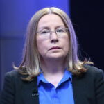 Radio Kielce i TVP3 Kielce. Debata o regionie. Kandydaci do sejmiku województwa świętokrzyskiego. Na zdjęciu: Małgorzata Zamojska - komitet wyborczy Ruch Narodowy RP / Marzena Mąkosa / Radio Kielce