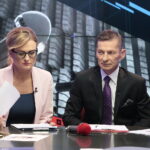 Radio Kielce i TVP3 Kielce. Debata o regionie. Kandydaci do sejmiku województwa świętokrzyskiego. Beata Oleś - TVP3 Kielce i Paweł Solarz -Radio Kielce / Marzena Mąkosa / Radio Kielce