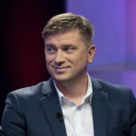 Radio Kielce i TVP3 Kielce. Debata o regionie. Kandydaci do sejmiku województwa świętokrzyskiego. Na zdjęciu: Arkadiusz Bąk - komitet wyborczy Polskiego Stronnictwa Ludowego / Radio Kielce