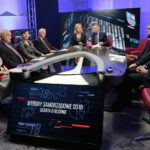 Radio Kielce i TVP3 Kielce. Debata o regionie. Kandydaci do sejmiku województwa świętokrzyskiego. Na zdjęciu (od lewej): Jadwiga Szewczyk - komitet wyborczy Kukiz'15, Jerzy Jaskiernia - komitet wyborczy SLD Lewica Razem, Alicja Lisik - komitet wyborczy Partia Razem, Marek Jońca - komitet wyborczy Prawo i Sprawiedliwość, Beata Oleś - TVP3 Kielce, Paweł Solarz - Radio Kielce, Piotr Żyłka - komitet wyborczy Wolność w samorządzie, Arkadiusz Bąk - komitet wyborczy Polskiego Stronnictwa Ludowego / Marzena Mąkosa / Radio Kielce