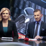 Radio Kielce i TVP3 Kielce. Debata o regionie. Kandydaci do sejmiku województwa świętokrzyskiego. Na zdjęciu (od lewej): Beata Oleś - TVP3 Kielce, Paweł Solarz - Radio Kielce / Marzena Mąkosa / Radio Kielce