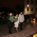 34. rocznica śmierci błogosławionego księdza Jerzego Popiełuszki. Złożenie kwiatów przez wojewodę Agatę Wojtyszek / Marzena Mąkosa / Radio Kielce