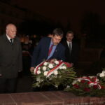 34. rocznica śmierci błogosławionego księdza Jerzego Popiełuszki. Kwiaty składają Radni Rady Miasta Kielce: Marian Kubik, Janusz Koza, Jarosław Karyś i Tadeusz Kozior / Marzena Mąkosa / Radio Kielce