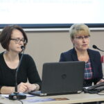 Konferencja w Przystanku Historia. Przedstawienie projektów edukacyjnych i patriotycznych. Na zdjęciu (od lewej): Edyta Krężołek – główny specjalista Delegatury IPN w Kielcach i Dorota Koczwańska - Kalita - Naczelnik Delegatury IPN w Kielcach / Marzena Mąkosa / Radio Kielce