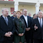 Konferencja posła Krzysztofa Lipca w Tuczępach. Na zdjęciu (od lewej): Jan Bartosik - kandydat na radnego Rady Powiatu Buskiego, Klaudia Pałka - radna Rady Gminy Tuczępy, Jacek Bławat - kandydat na wójta Tuczęp i Krzysztof Lipiec - poseł PiS / Marzena Mąkosa / Radio Kielce