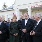 Konferencja posła Krzysztofa Lipca w Tuczępach. Na zdjęciu (od lewej): Jan Bartosik - kandydat na radnego Rady Powiatu Buskiego, Klaudia Pałka - radna Rady Gminy Tuczępy, Jacek Bławat - kandydat na wójta Tuczęp i Krzysztof Lipiec - poseł PiS / Marzena Mąkosa / Radio Kielce