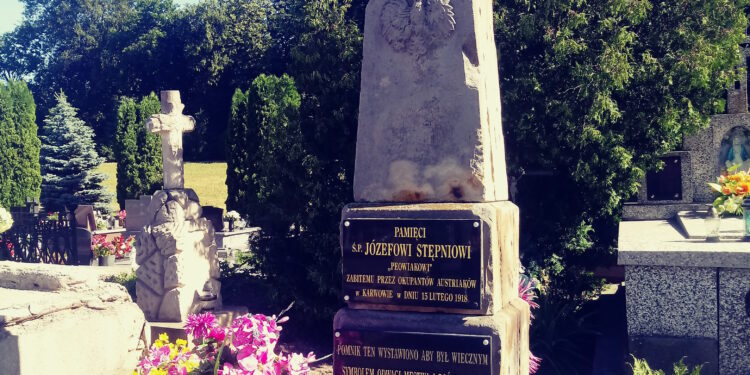 Nagrobek Józefa Stępnia na cmentarzu we Włostowie przed renowacją / Emilia Sitarska / Radio Kielce