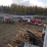 Pożar tartaku w Mircu / KPSP w Starachowicach