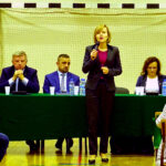 Spotkanie wyborcze w Bałtowie. Na zdjęciu (od lewej): Jarosław Rusiecki - senator PiS, Hubert Żądło - kandydat na wójta Bałtowa, Anna Krupka - poseł PiS, Agata Wojtyszek - wojewoda świętokrzyski / Emilia Sitarska / Radio Kielce