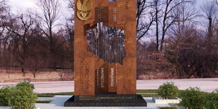 Pomnik upamiętniający stulecie odzyskania niepodległości przez Polskę / arch. prywatne