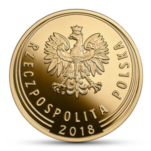 Płaska złota moneta o nominale 1 zł / NBP