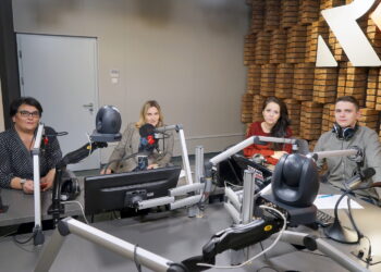 Pokolenie M, od lewej: Agata Semik, Urszula Kołodziejczyk, Monika Miller i Marcin Różyc / Kamil Król / Radio Kielce