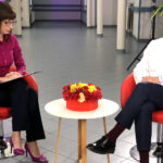 TVP3 Kielce, program „Misja Pacjent”. Na zdjęciu: Anna Roży - prowadząca program, Prof.Wojciech Rokita, prezes-elekt Polskiego Towarzystwa Ginekologicznego / TVP3 Kielce