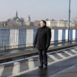 17.02.2018 Sandomierz. Most na Wiśle i poseł Marek Kwitek / Jarosław Kubalski / Radio Kielce