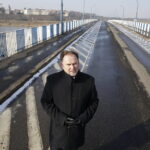 17.02.2018 Sandomierz. Most na Wiśle i poseł Marek Kwitek / Jarosław Kubalski / Radio Kielce