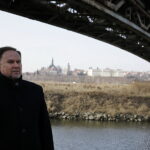 17.02.2018 Sandomierz. Most na Wiśle i poseł Marek Kwitek / Jarosław Kubalski / Radio Kielce