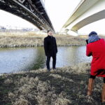 17.02.2018 Sandomierz. Most na Wiśle i poseł Marek Kwitek / Jarosław Kubalski / Radio Kielce