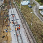 16.11.2018 Szczukowice. PKP. Przebudowa rozjazdów kolejowych / Jarosław Kubalski / Radio Kielce