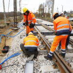 16.11.2018 Szczukowice. PKP. Przebudowa rozjazdów kolejowych / Jarosław Kubalski / Radio Kielce