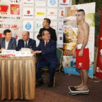 22.11.2018 Kielce. Oficjalne ważenie zawodników przed meczem bokserskim Polska - Rosja. Jakub Słomiński / Jarosław Kubalski / Radio Kielce