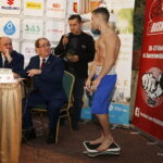 22.11.2018 Kielce. Oficjalne ważenie zawodników przed meczem bokserskim Polska - Rosja. Nikita Bystrow / Jarosław Kubalski / Radio Kielce