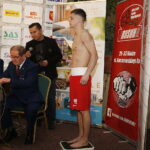 22.11.2018 Kielce. Oficjalne ważenie zawodników przed meczem bokserskim Polska - Rosja. Maciej Jóźwik / Jarosław Kubalski / Radio Kielce