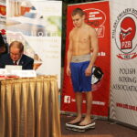 22.11.2018 Kielce. Oficjalne ważenie zawodników przed meczem bokserskim Polska - Rosja. Władimir Strygin / Jarosław Kubalski / Radio Kielce