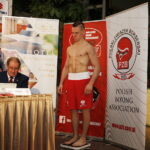 22.11.2018 Kielce. Oficjalne ważenie zawodników przed meczem bokserskim Polska - Rosja. Ireneusz Wojtasiński / Jarosław Kubalski / Radio Kielce