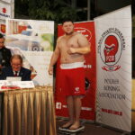 22.11.2018 Kielce. Oficjalne ważenie zawodników przed meczem bokserskim Polska - Rosja. Roger Hryniuk / Jarosław Kubalski / Radio Kielce