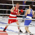 23.11.2018 Kielce. Mecz bokserski Polska - Rosja. Ireneusz Wojtasiński i Stiepan Khitarian / Jarosław Kubalski / Radio Kielce