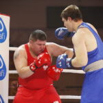 23.11.2018 Kielce. Mecz bokserski Polska - Rosja. Roger Hryniuk i Islam Tekiejew / Jarosław Kubalski / Radio Kielce