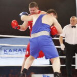 23.11.2018 Kielce. Mecz bokserski Polska - Rosja. Roger Hryniuk i Islam Tekiejew / Jarosław Kubalski / Radio Kielce